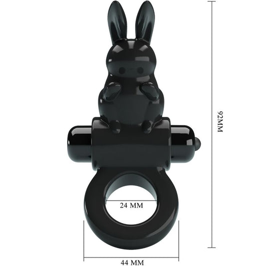 PRETTY LOVE - EXCITING RING RABBIT VIBRATOR RING 10 VIBRATIONS BLACK