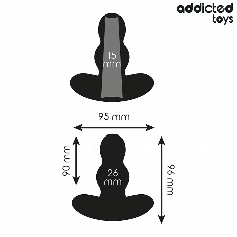 ADDICTED TOYS - HOLLOW ANAL PLUG SILICONE SIZE M 9.6 CM