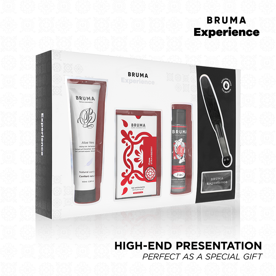 BRUMA XPERIENCE - SWEET STRAWBERRY TEMPTATION KIT WITH ORGASM ENHANCER